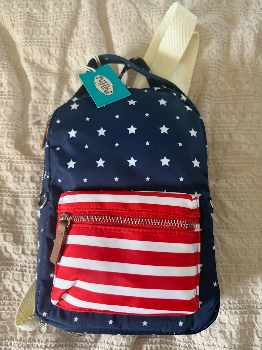 Navy Star & Red Stripe Mini Backpack - Unbranded